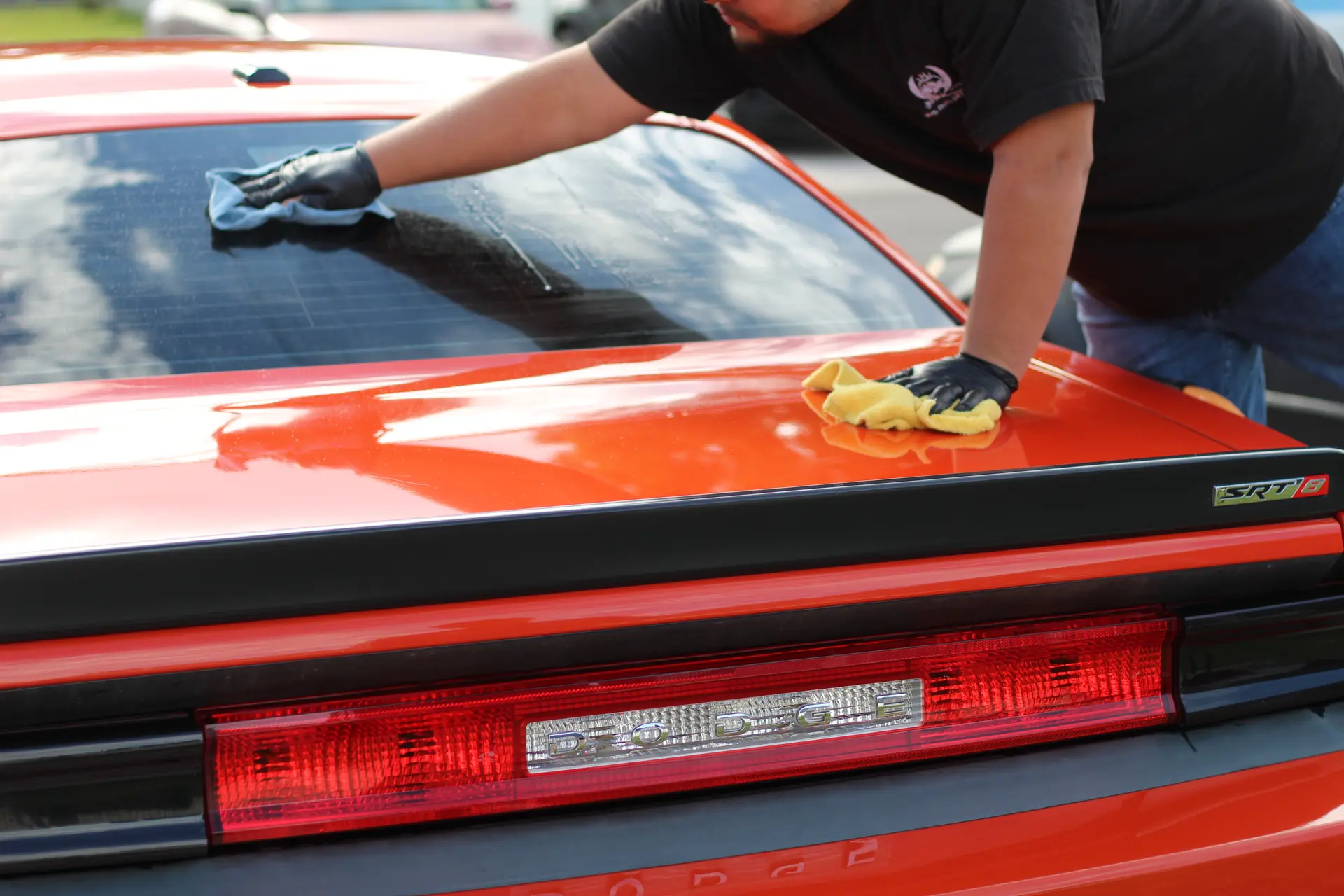 Dodge Challenger rear window detail — Tremonton UT