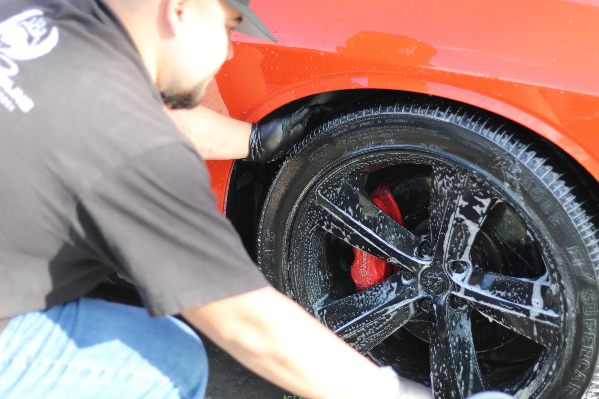 Dodge Challenger wheel and brake cleaning — Tremonton UT