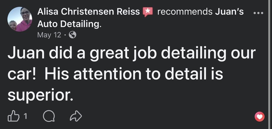 5-star Facebook review from Alisa Christensen Reiss