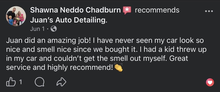 5-star Facebook review from Shawna Neddo Chadburn